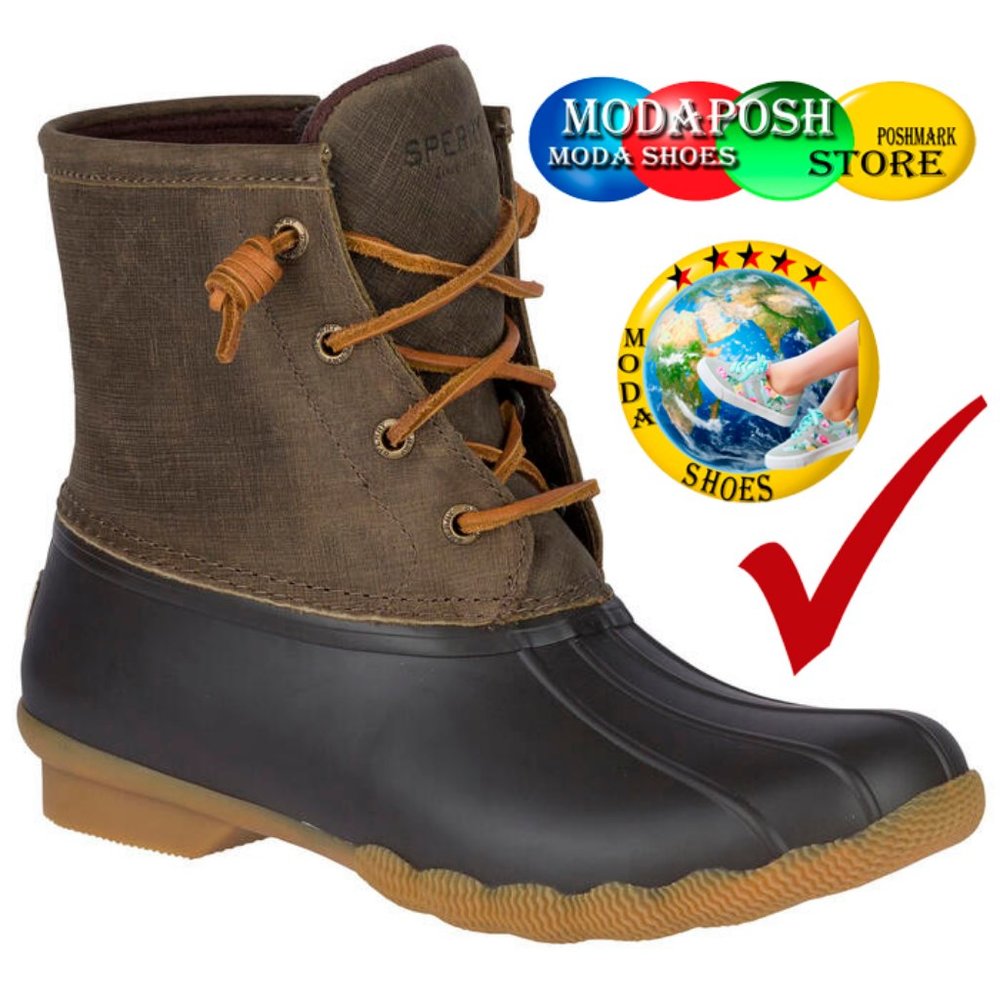 Sperry Women's Saltwater Rain Boots SIZE-6.5-M COD/171